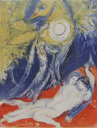 马克·夏加尔 当代各类绘画作品 -  《然后国王自己说道》
