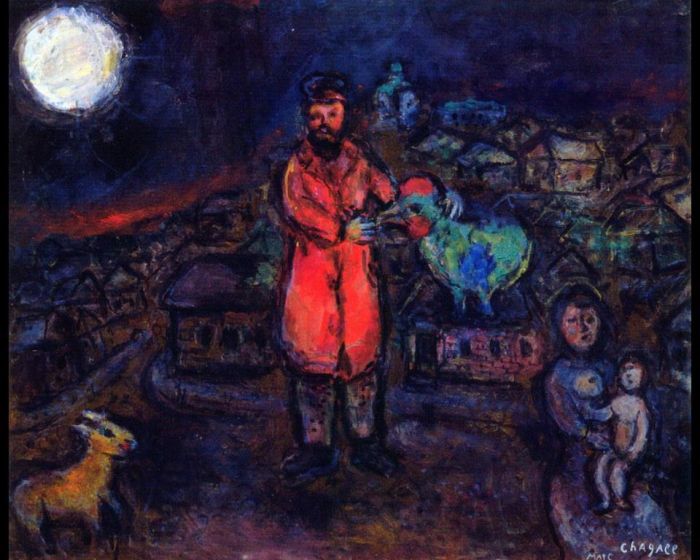 马克·夏加尔 当代各类绘画作品 -  《村庄》