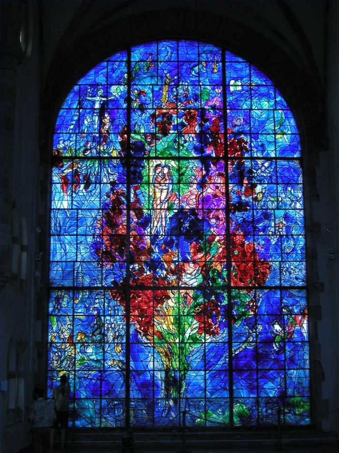 马克·夏加尔 当代各类绘画作品 -  《维特拉格玻璃》