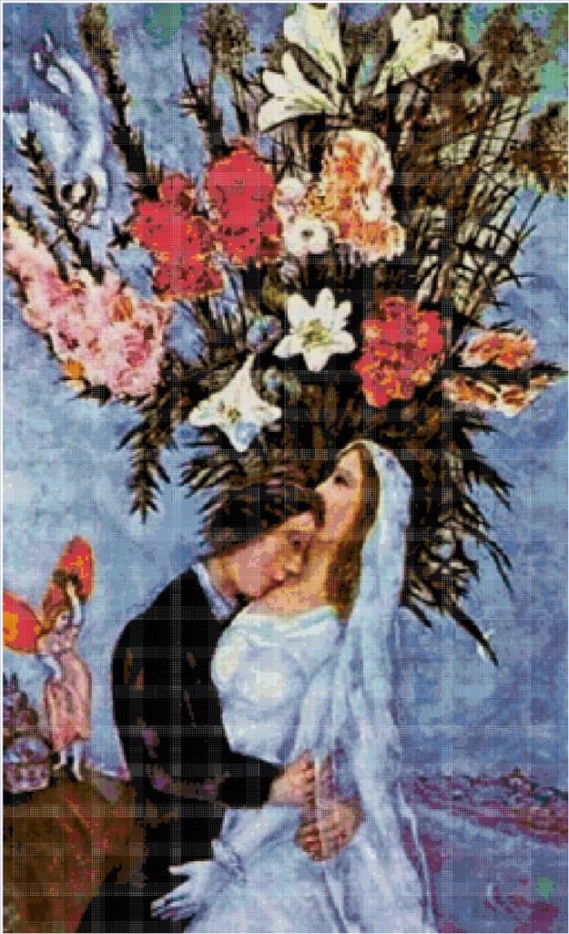 马克·夏加尔 当代各类绘画作品 -  《婚礼,1910》