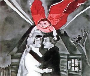 马克·夏加尔的当代艺术作品《婚礼》