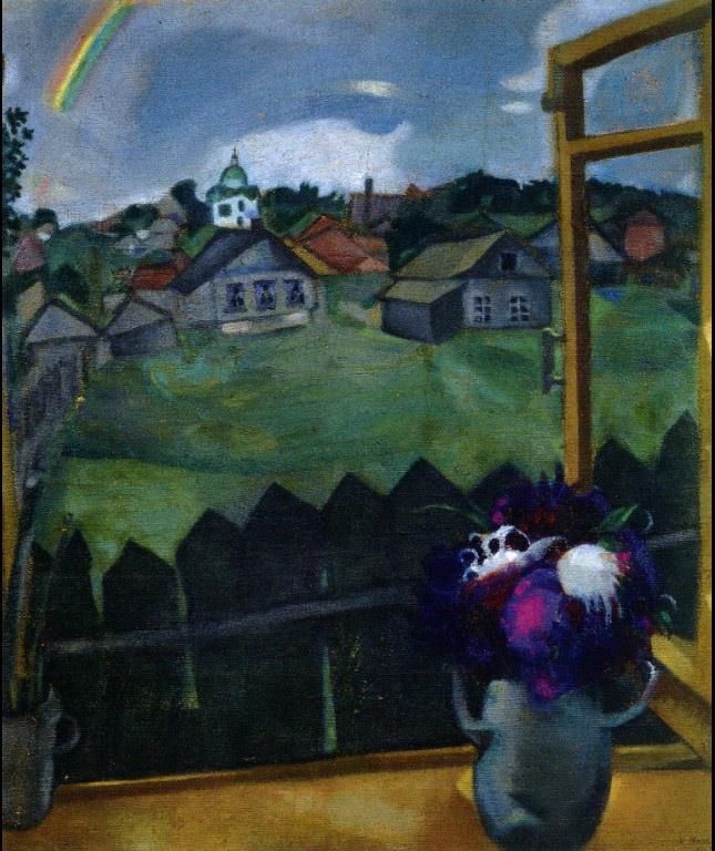 马克·夏加尔 当代各类绘画作品 -  《维捷布斯克之窗》