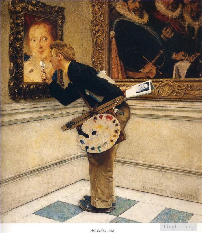 诺曼·珀西瓦尔·洛克威尔 当代油画作品 -  《艺术评论家》