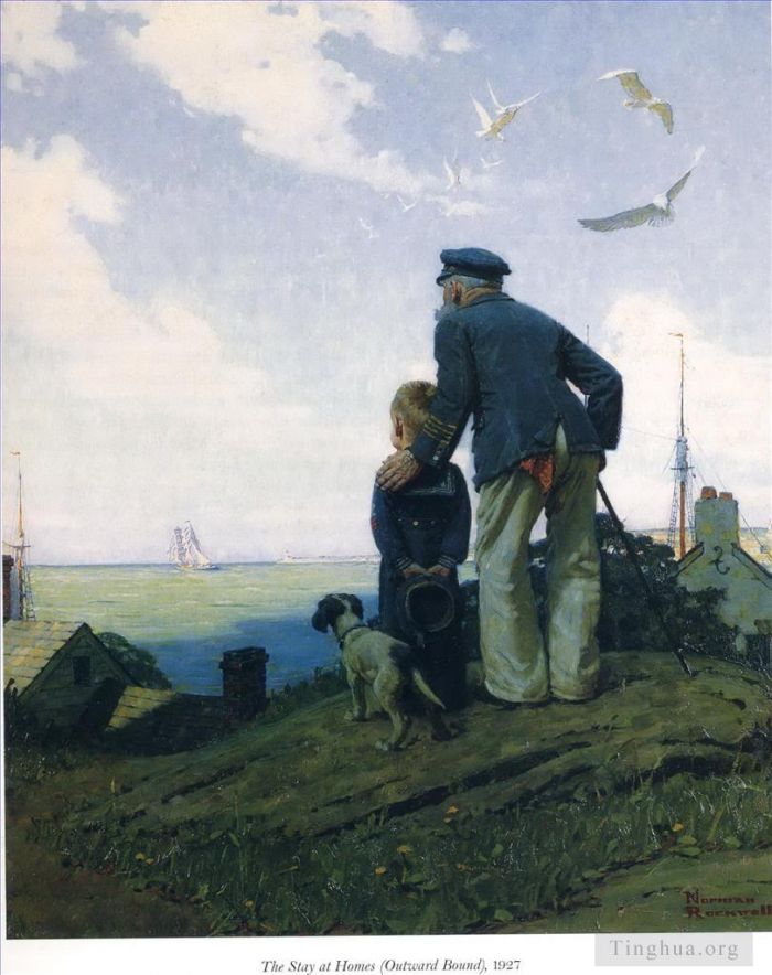 诺曼·珀西瓦尔·洛克威尔 当代油画作品 -  《保姆,1927》