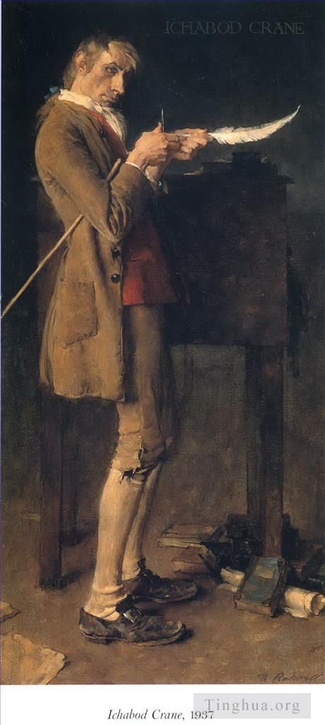 诺曼·珀西瓦尔·洛克威尔 当代油画作品 -  《伊卡博德起重机》