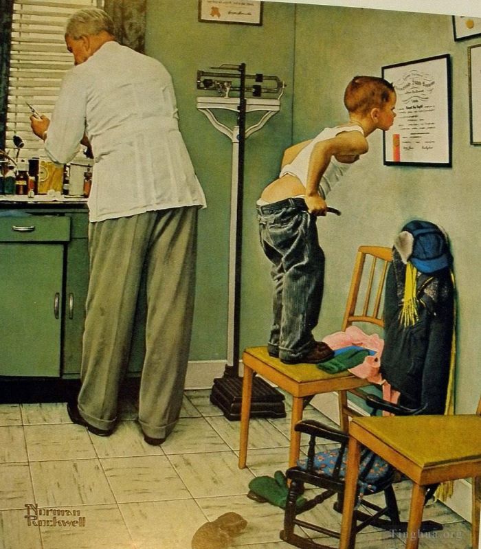 诺曼·珀西瓦尔·洛克威尔 当代各类绘画作品 -  《医生》