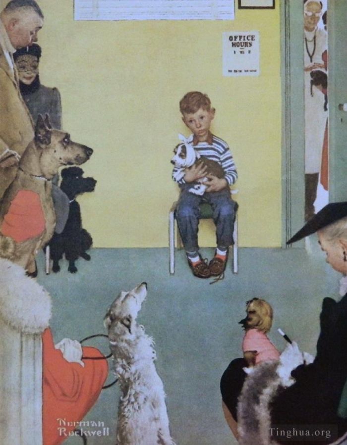诺曼·珀西瓦尔·洛克威尔 当代各类绘画作品 -  《兽医》