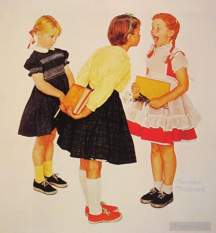 诺曼·珀西瓦尔·洛克威尔 当代各类绘画作品 -  《体检,1957》