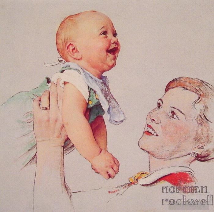 诺曼·珀西瓦尔·洛克威尔 当代各类绘画作品 -  《喜悦,1956》