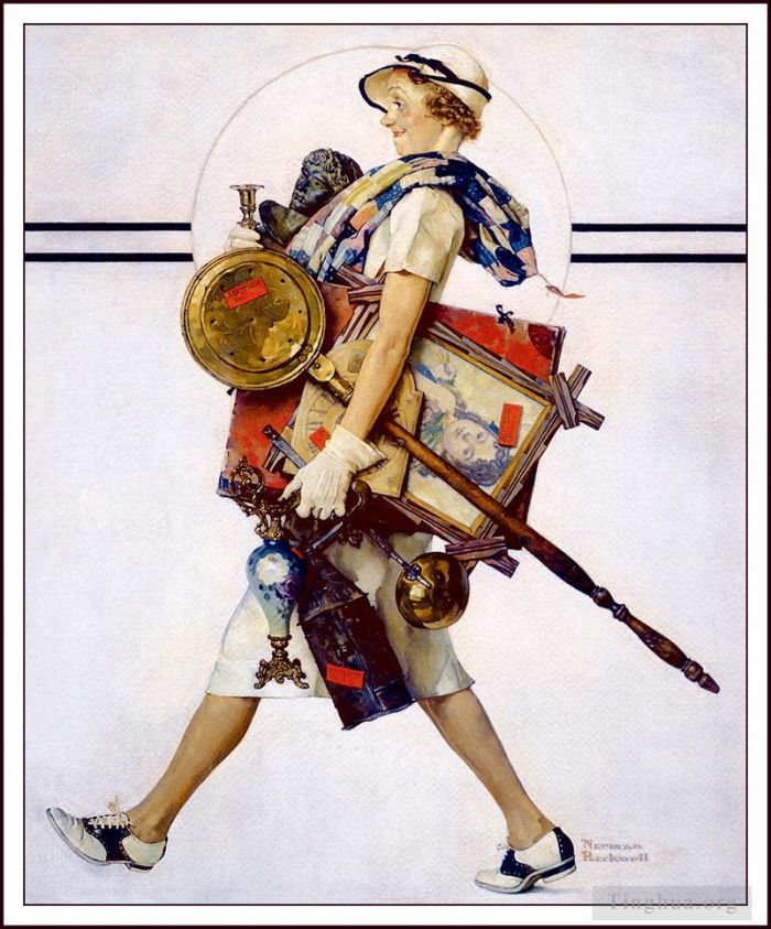 诺曼·珀西瓦尔·洛克威尔 当代各类绘画作品 -  《1937,年,7,月星期六晚邮报》