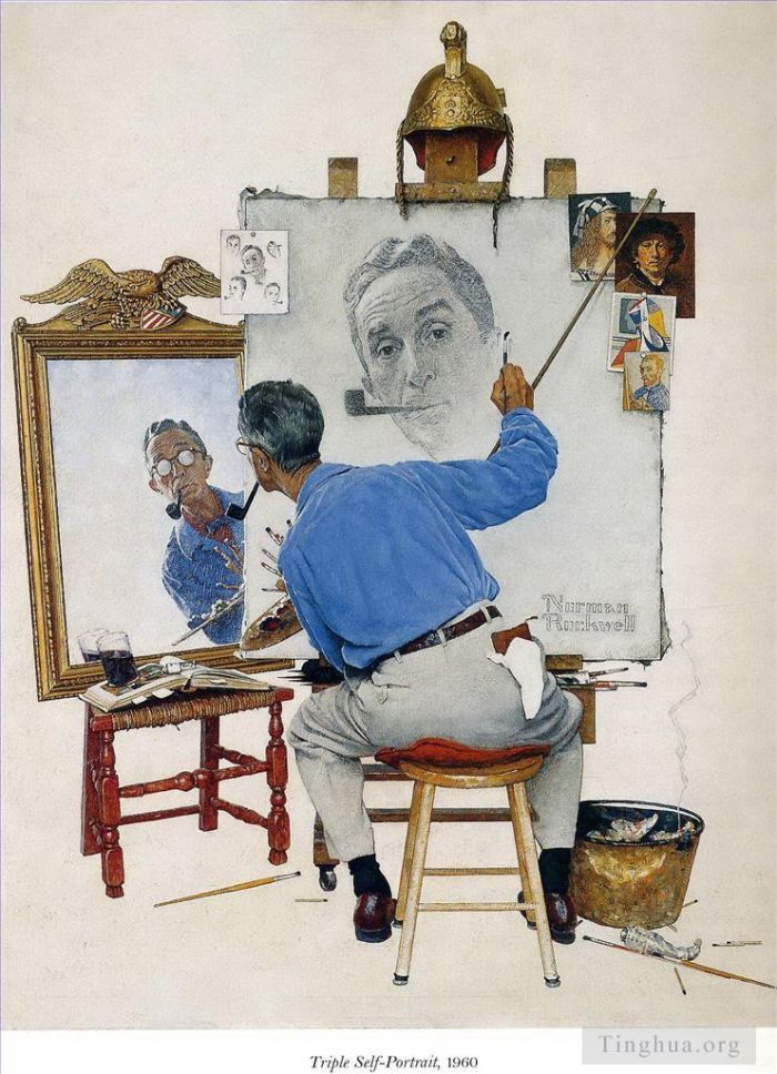 诺曼·珀西瓦尔·洛克威尔 当代各类绘画作品 -  《自画像》