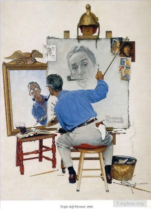诺曼·珀西瓦尔·洛克威尔的当代艺术作品《自画像》