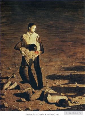 诺曼·珀西瓦尔·洛克威尔的当代艺术作品《1965,年密西西比州南方司法谋杀案》