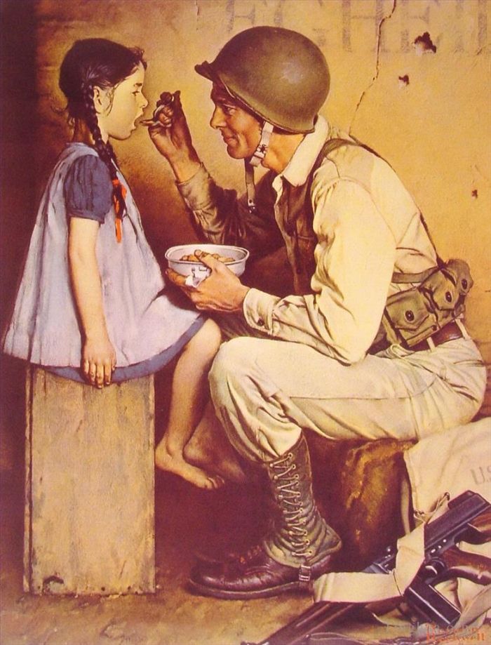 诺曼·珀西瓦尔·洛克威尔 当代各类绘画作品 -  《美国之路,1944》