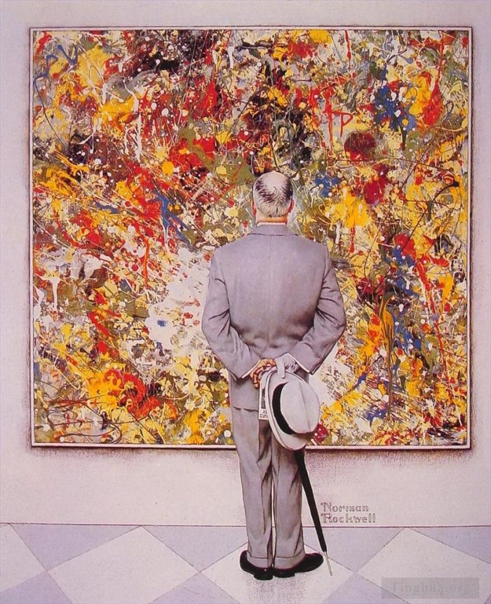 诺曼·珀西瓦尔·洛克威尔 当代各类绘画作品 -  《鉴赏家,1962》