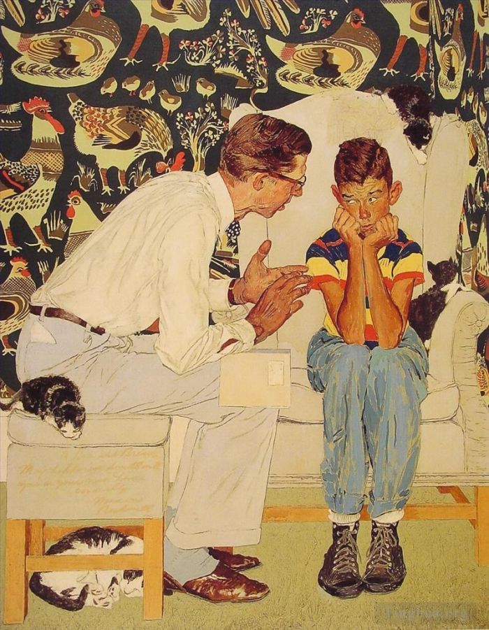 诺曼·珀西瓦尔·洛克威尔 当代各类绘画作品 -  《生活的事实》