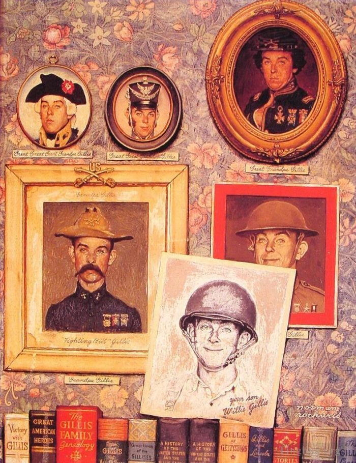 诺曼·珀西瓦尔·洛克威尔 当代各类绘画作品 -  《战斗吉利斯,1944》