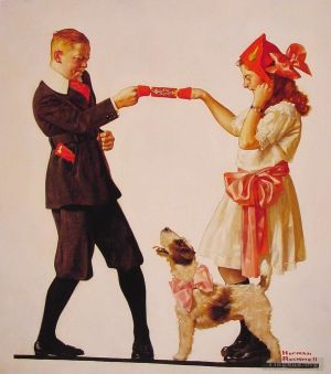 诺曼·珀西瓦尔·洛克威尔的当代艺术作品《党的青睐,1919》