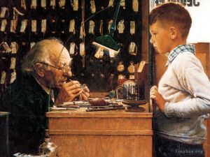 诺曼·珀西瓦尔·洛克威尔的当代艺术作品《瑞士制表师》