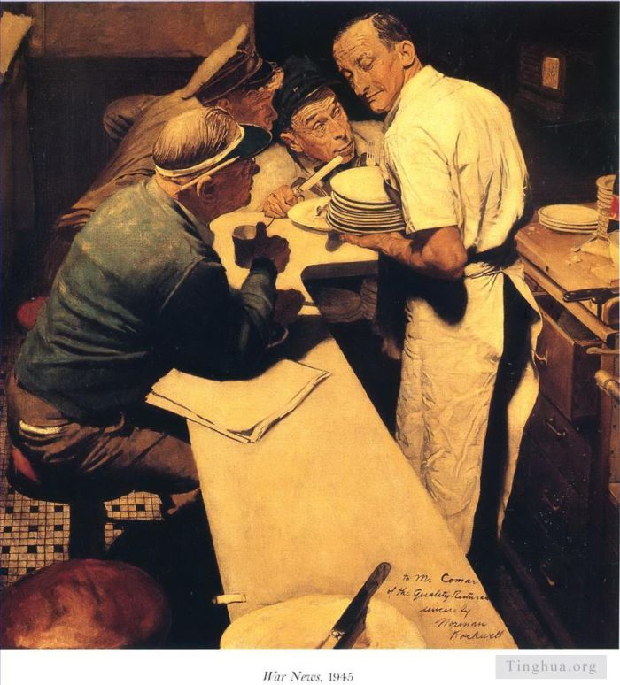 诺曼·珀西瓦尔·洛克威尔 当代各类绘画作品 -  《战争新闻》