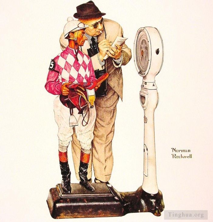 诺曼·珀西瓦尔·洛克威尔 当代各类绘画作品 -  《1958年称重》