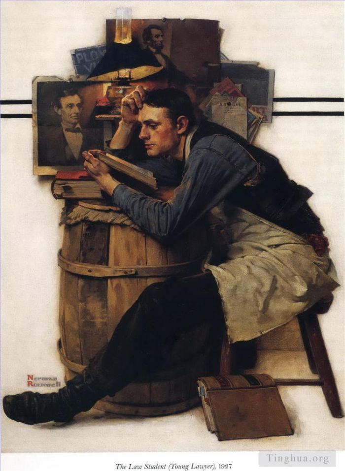 诺曼·珀西瓦尔·洛克威尔 当代各类绘画作品 -  《年轻律师》