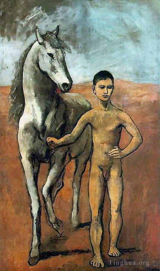 巴勃罗·毕加索 当代油画作品 -  《牵马童子,1906》