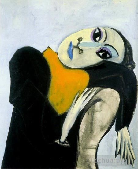 巴勃罗·毕加索 当代油画作品 -  《多拉玛尔雕像,1936》
