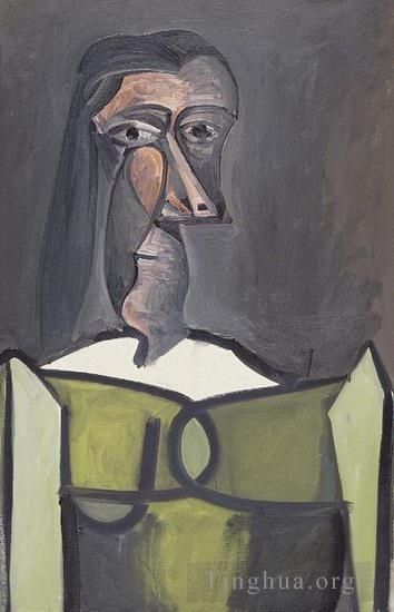 巴勃罗·毕加索 当代油画作品 -  《女性胸围,1922》