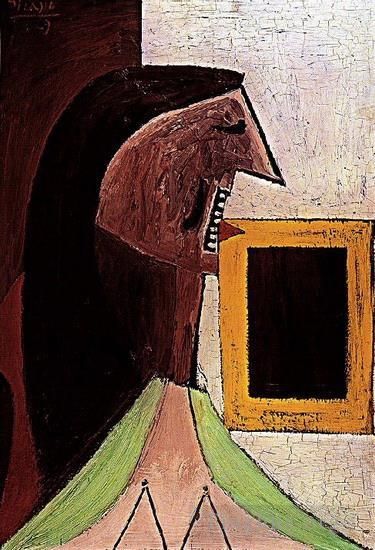 巴勃罗·毕加索 当代油画作品 -  《女性胸围,1928》