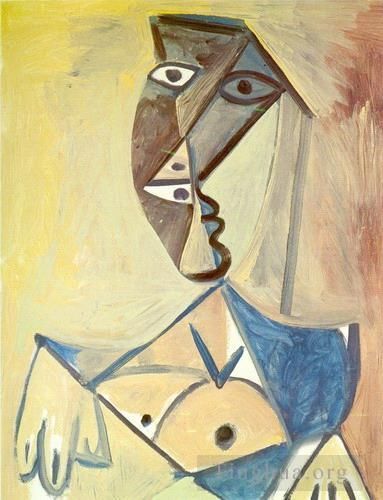 巴勃罗·毕加索 当代油画作品 -  《女性胸围,2,1971》