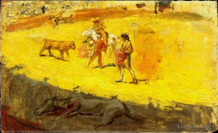 巴勃罗·毕加索 当代油画作品 -  《1900,年金牛课程》