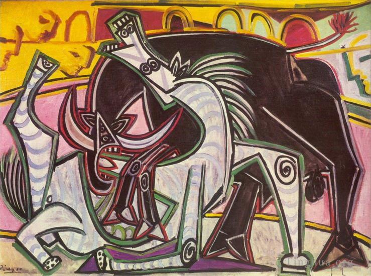 巴勃罗·毕加索作品《1934,年金牛斗牛课程》