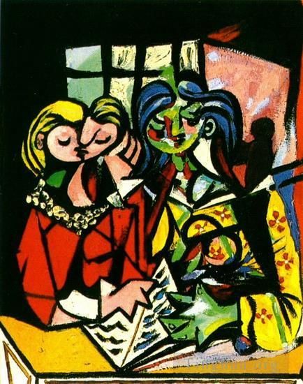 巴勃罗·毕加索 当代油画作品 -  《双人人物,1934》