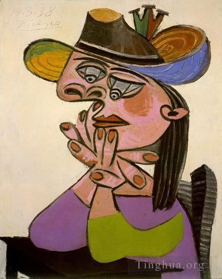 巴勃罗·毕加索 当代油画作品 -  《1938,年杰出女性奖》