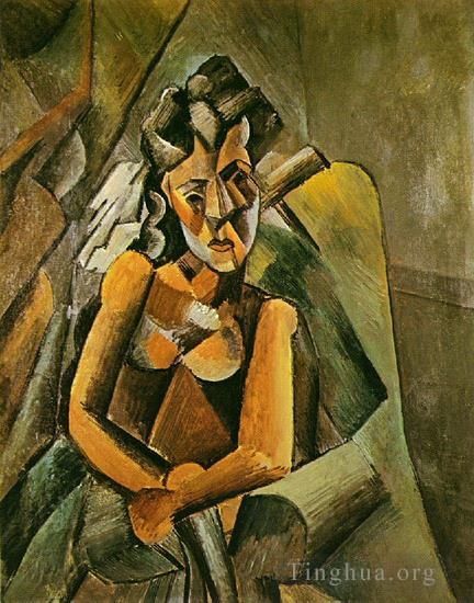 巴勃罗·毕加索 当代油画作品 -  《女人阿塞,1909》