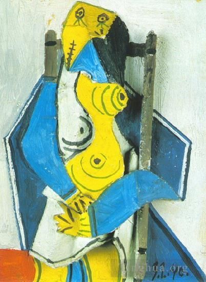 巴勃罗·毕加索 当代油画作品 -  《女人的屁股,3,1940》