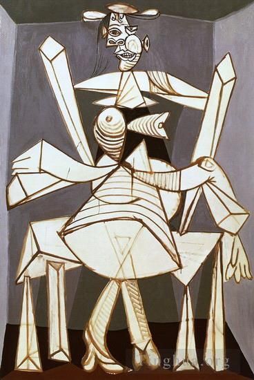 巴勃罗·毕加索 当代油画作品 -  《朵拉的女人,1938》