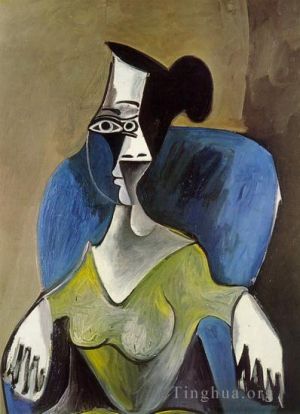 巴勃罗·毕加索的当代艺术作品《蓝色的女人,1962,2》