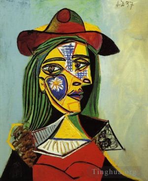 巴勃罗·毕加索的当代艺术作品《开头的女人和四角的女人,1937》