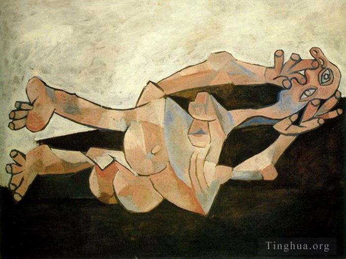 巴勃罗·毕加索 当代油画作品 -  《沙发上的女人,1938》