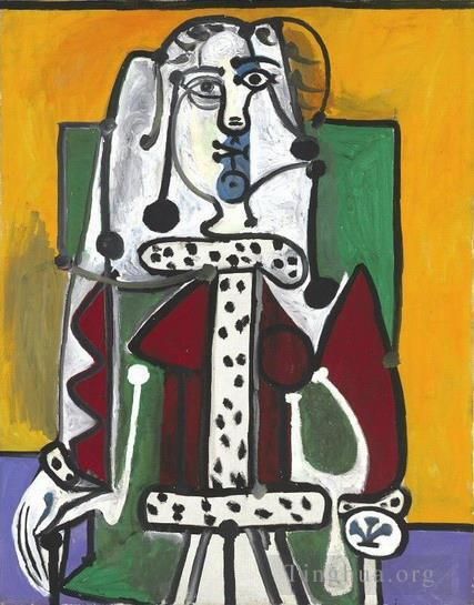 巴勃罗·毕加索 当代油画作品 -  《1940,年的女人》