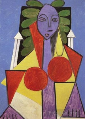 巴勃罗·毕加索的当代艺术作品《弗朗索瓦·吉洛,(Françoise,Gilot),的女人,1946》