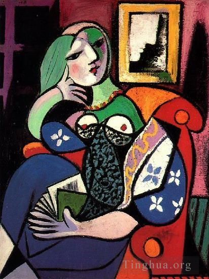 巴勃罗·毕加索 当代油画作品 -  《玛丽·特蕾莎·沃尔特,(Marie,Therese,Walter),的《女租客》1932,年》