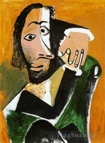 巴勃罗·毕加索 当代油画作品 -  《男人阿西斯,2,1971》