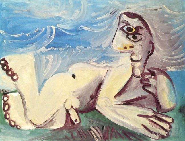 巴勃罗·毕加索 当代油画作品 -  《沙发男士,1971》