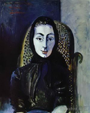 巴勃罗·毕加索的当代艺术作品《杰奎琳·罗克,1954》