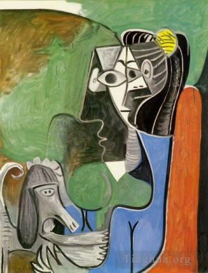 巴勃罗·毕加索的当代艺术作品《杰奎琳·阿西斯·阿维克·卡布尔,1962》