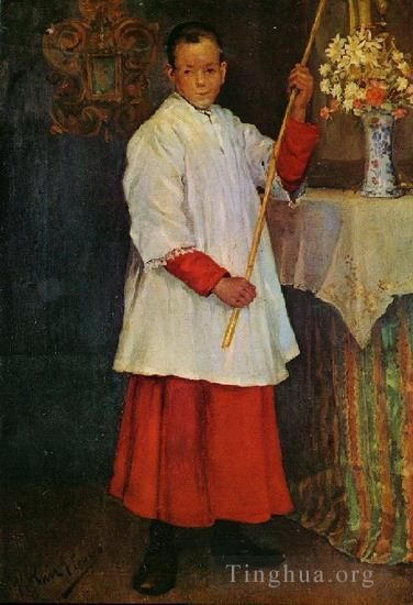 巴勃罗·毕加索 当代油画作品 -  《孩子们的合唱,1896》