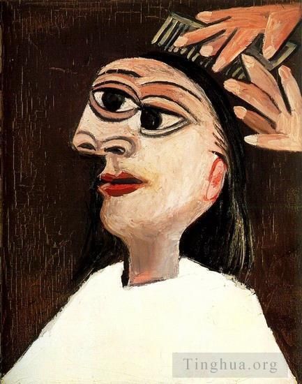 巴勃罗·毕加索 当代油画作品 -  《发型,1938》